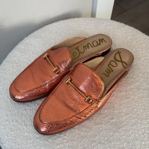 Sam Edelman Laurna Rose Gold Loafers Size 9 - Picture 2 of 7